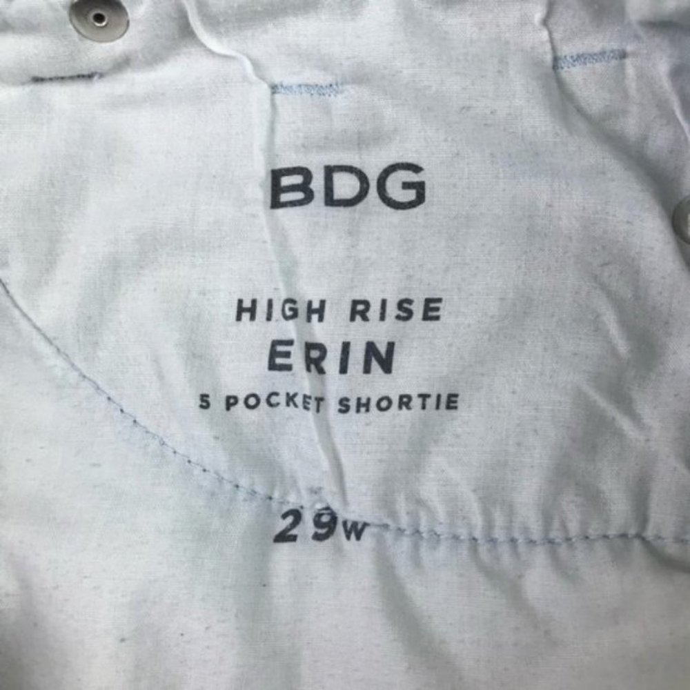 BDG Erin Hi Rise Shortie Jean Shorts 29 Lace Trim - Picture 8 of 8